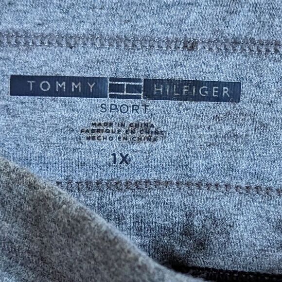 Tommy Hilfiger Sport Cropped Capri Leggings size 1X gray waist band - Picture 5 of 7